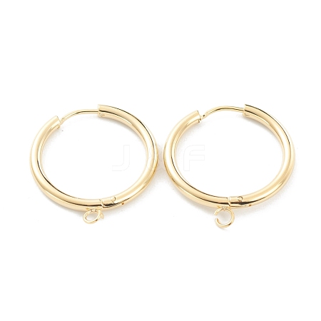 201 Stainless Steel Huggie Hoop Earring Findings STAS-P283-01L-G-1