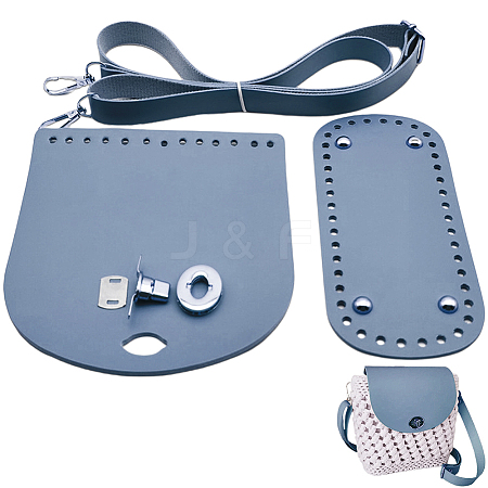 Handmade PU Leather Crochet Shoulder Bag Accessories Kits DIY-CL0002-52C-1