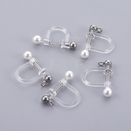 Plastic Clip-on Earring Findings LS-X-STAS-P221-24P-1