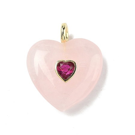 Natural Rose Quartz Pendants G-C274-04H-1