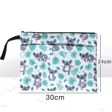 Canvas Cloth Book Sleeve with Zipper & Front Pocket PW-WG521B3-09-1