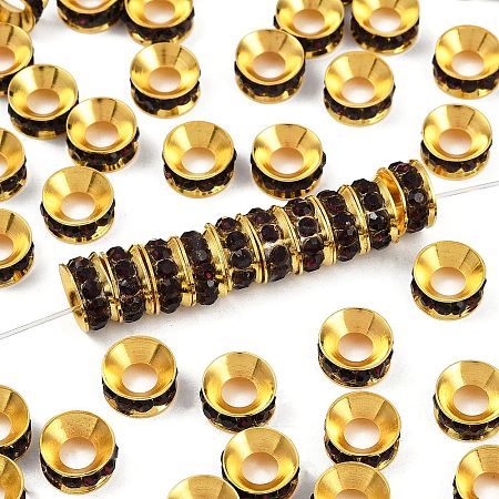 Brass Rhinestone Spacer Beads RB-A020-9mm-11G-1