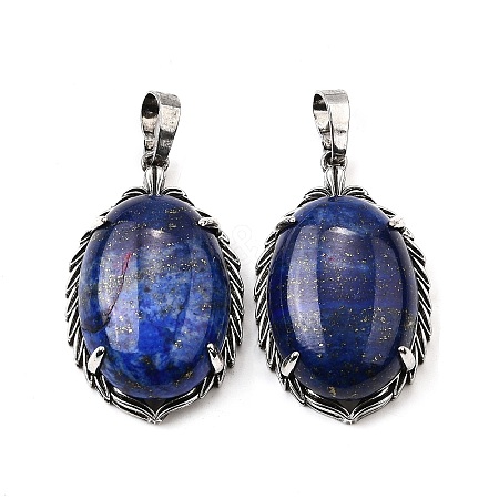 Dyed Natural Lapis Lazuli Pendants G-Q350-02I-1