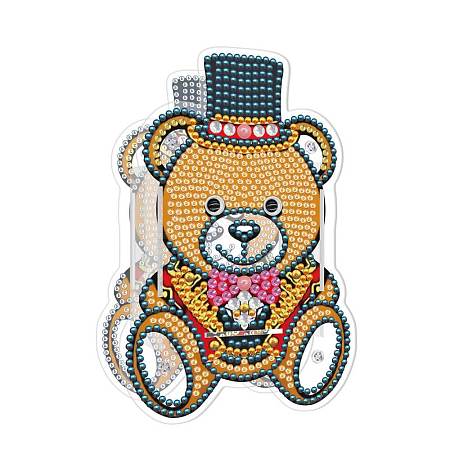 5D DIY Bear Pattern Animal Diamond Painting Pencil Cup Holder Ornaments Kits DIY-C020-06-1