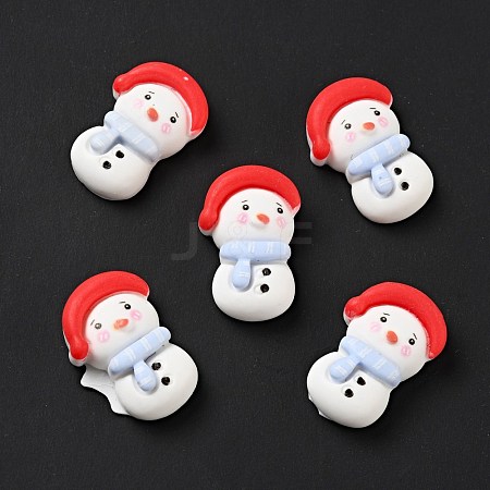 Opaque Christmas Resin Cabochons RESI-G039-09-1