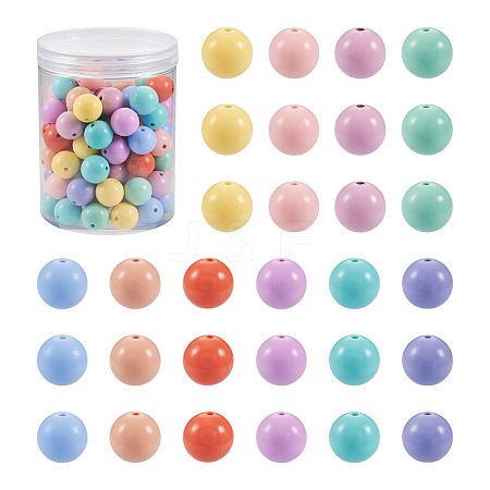 100Pcs 10 Colors Food Grade Eco-Friendly Silicone Beads SIL-TA0001-28-1