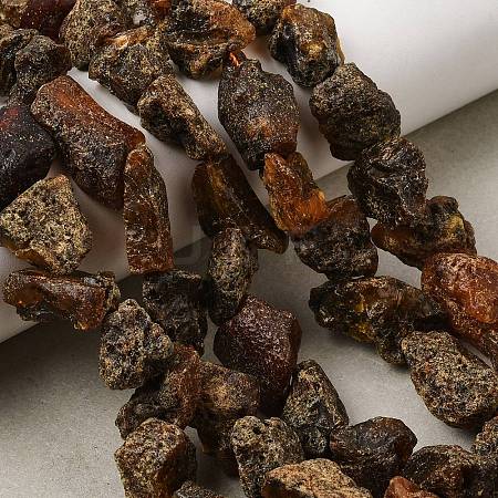 Raw Rough Natural Amber Beads Strands GG-CBAC13F-D01-02-1