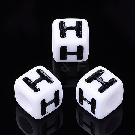 Letter Acrylic Beads PL37C9129-H-1