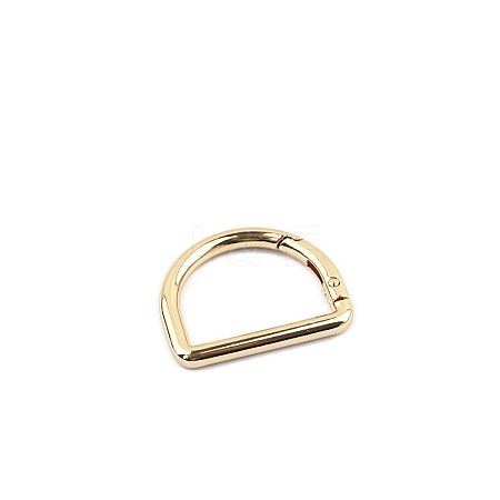 D-shaped Alloy Spring Ring Clasps PW-WG353A0-02-1