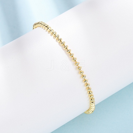 Brass Beaded Bracelets for Women BJEW-C140-20G-1