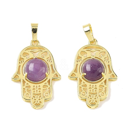 Natural Amethyst Pendants G-F786-07G-28-1