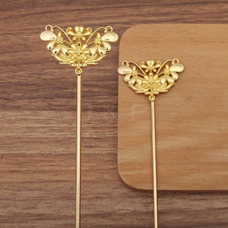 Alloy Hair Stick Findings for Women PW-WG43FC0-01-1