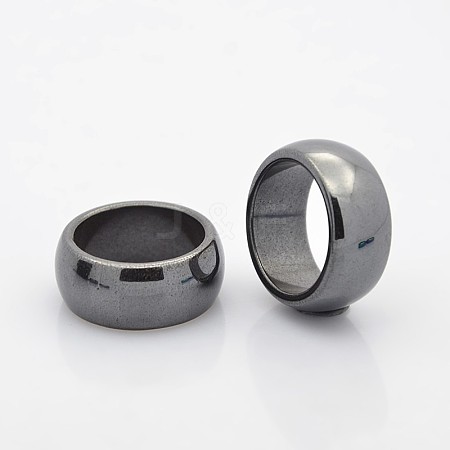 Magnetic Synthetic Hematite Finger Rings RJEW-J005-01-1