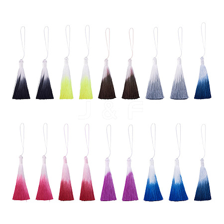 Spritewelry 27Pcs 9 Colors Polyester Tassel Big Pendants FIND-SW0001-14-1