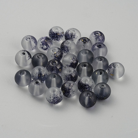 Transparent Frosted Glass Beads LS-GLAA-WH0032-21D-1