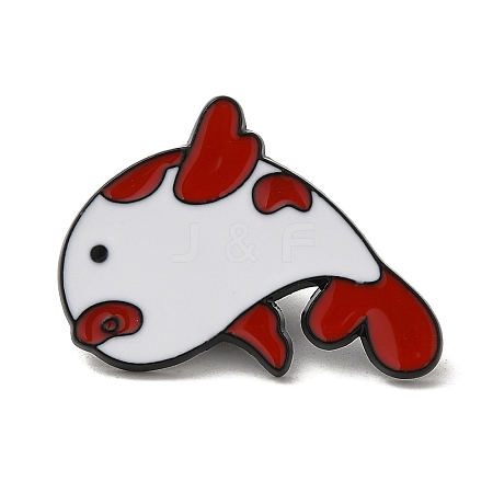 Koi Fish/Carp Cartoon Style Enamel Pins JEWB-D023-01A-EB-1