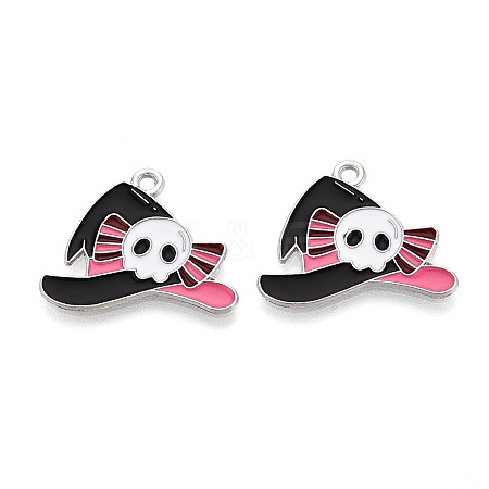 Halloween Theme Alloy and Enamel Pendants ENAM-T021-31G-01P-1