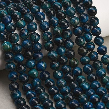Grade AB Natural Tiger Eye Beads Strands X-G-F591-18-8mm-02-1