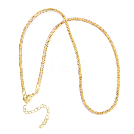 Braided Polycotton Cord Necklaces Making MAK-F038-B14-G-1