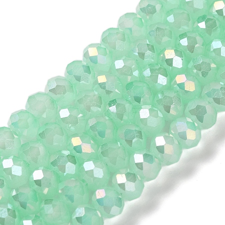 Baking Electroplate Glass Beads Strands LS-DGLA-A039-J8mm-B07-1