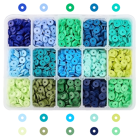 Handmade Polymer Clay Beads CLAY-PH0001-21-6mm-1