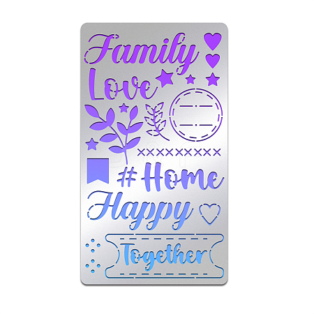 Family Theme Stainless Steel Cutting Dies Stencils DIY-WH0242-249-1