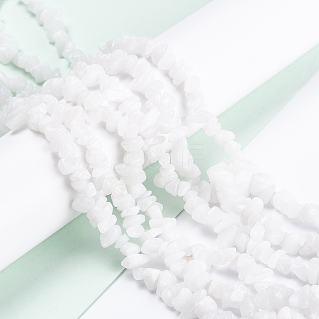 Natural White Jade Beads Strands G-G011-02-1