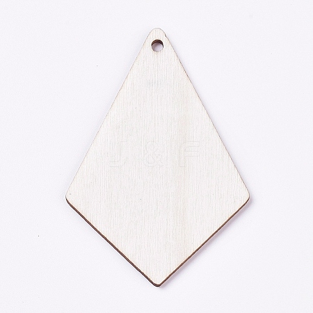 Unfinished Blank Wood Pendants WOOD-TAC0003-25-1