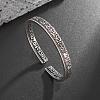 Buddhism Alloy Cuff Bangles PW-WGC6CDE-01-1