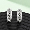 Brass Micro Pave Clear Cubic Zirconia Stud Earrings EJEW-B153-15P-2