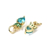 Brass Micro Pave Cubic Zirconia Charms ZIRC-H119-06G-M-3