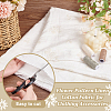 Flower Pattern Linen Cotton Fabric for Clothing Accessories DIY-WH0632-51-3