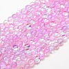 Synthetic Moonstone Beads Strands G-F143-8mm-01-1