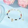 Adjustable Glass Seed Round Beaded Braided Bracelets BJEW-MZ00187-02-1