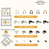 DIY Brass & Iron Jewelry Making Finding Kits DIY-SP0003-22-2