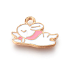 Alloy Enamel Bunny Charms ENAM-P161-01B-1