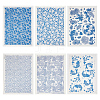 6Pcs 6 Styles Paper Ceramic Decals DIY-BC0015-30A-1
