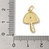 Autumn Theme Rack Plating Brass Cubic Zirconia Pendants KK-Z056-32G-03-3