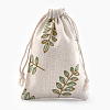 Polycotton(Polyester Cotton) Packing Pouches Drawstring Bags ABAG-S004-01C-10x14-1