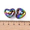 UV Plating Iridescent & Printed Opaque Acrylic Beads PACR-Q003-04A-3