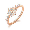 Brass Micro Pave Clear Cubic Zirconia Finger Rings FS-WGF1294-12-1