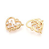 Brass Micro Pave Cubic Zirconia Pendants KK-N261-116A-G-2