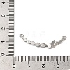 304 Stainless Steel Rhinestone Links X-STAS-L081-001P-3