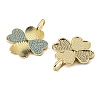 Brass Micro Pave Sky Blue Cubic Zirconia Pendants CU-CBA6938-07G-07-2