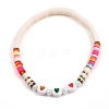 Handmade Polymer Clay Heishi Beads Stretch Bracelets BJEW-JB05307-01-1