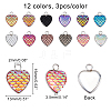 Opaque 304 Stainless Steel Pendants STAS-FH0001-23P-2