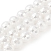 Electroplated Glass Pearl Beads Strands BSHE-C007-A01-02-1-1