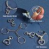 150Pcs 3 Styles Heart Shape Zinc Alloy Swivel Lobster Clasp with Iron Split Key Rings with 304 Stainless Steel Jump Rings FIND-SP0002-59P-6