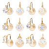 12Pcs 6 Styles Brass Micro Pave Clear Cubic Zirconia Ear Cuff Findings KK-TA0003-24-3