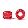 Transparent Acrylic European Beads X-TACR-T010-002-4